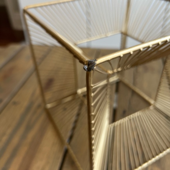 Cube Whitted Sculpture by Brayden Studio - Gold finish - Picture 6 of 7